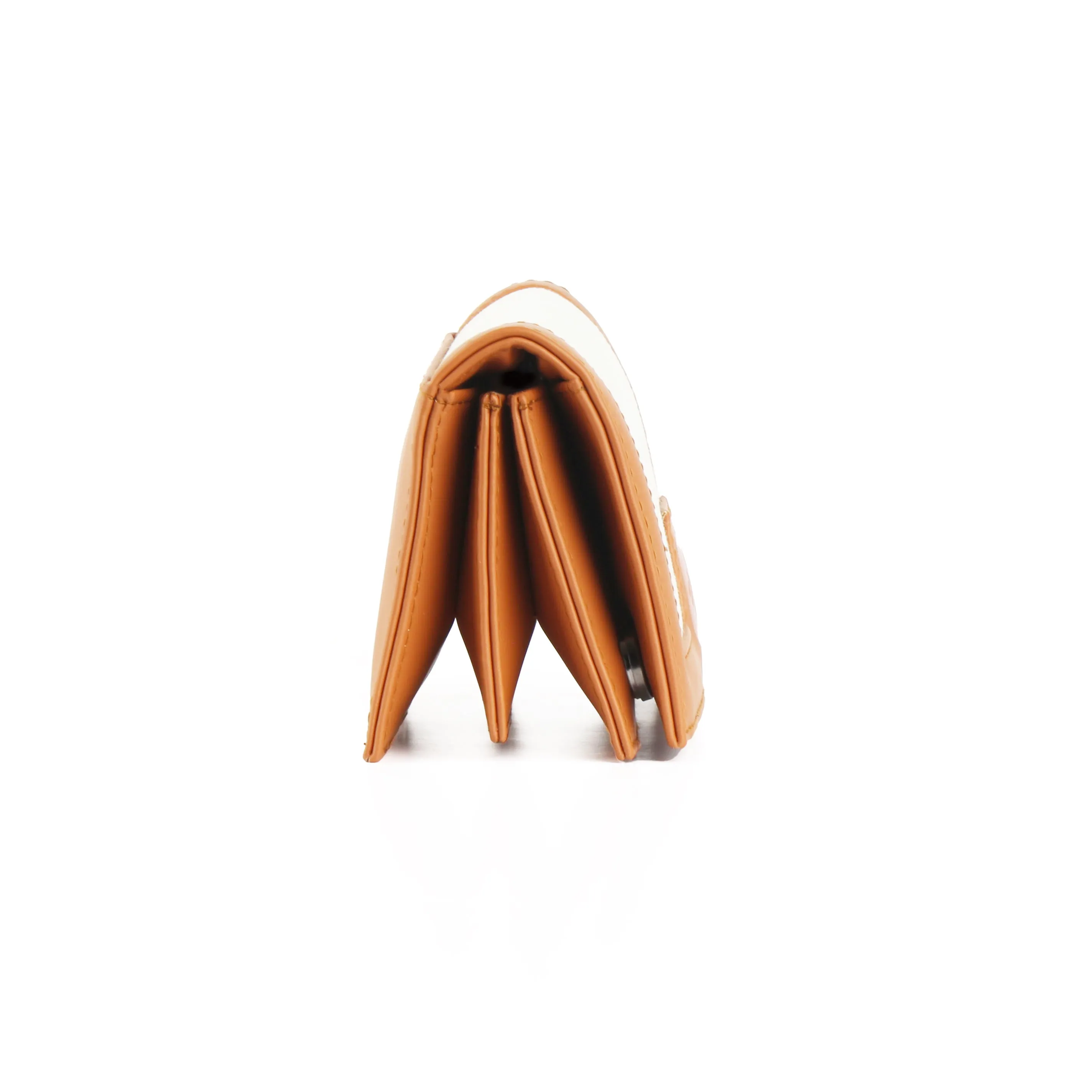 Beige Sleek Elegance Fold Wallet with Ethereal Watercolor Waves
