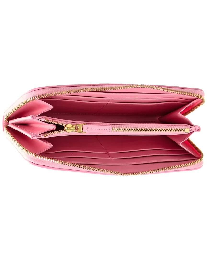 Bottega Veneta Intrecciato Leather Zip Around Wallet