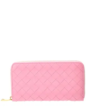 Bottega Veneta Intrecciato Leather Zip Around Wallet