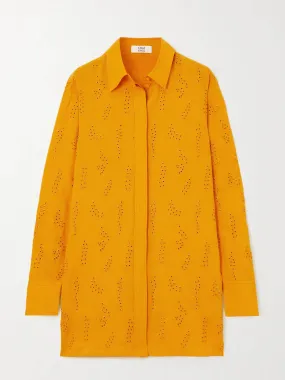 Broderie anglaise linen shirt