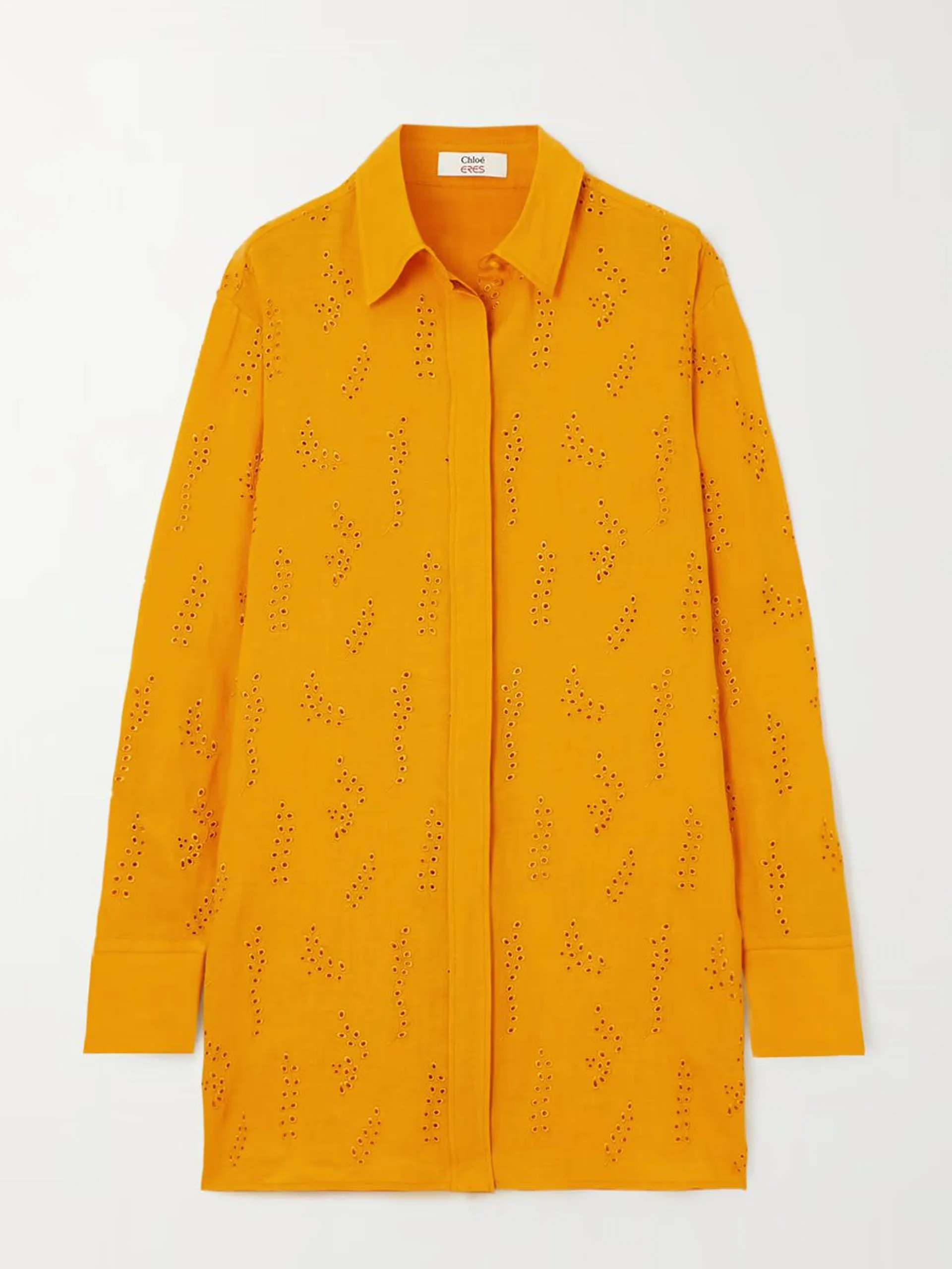 Broderie anglaise linen shirt