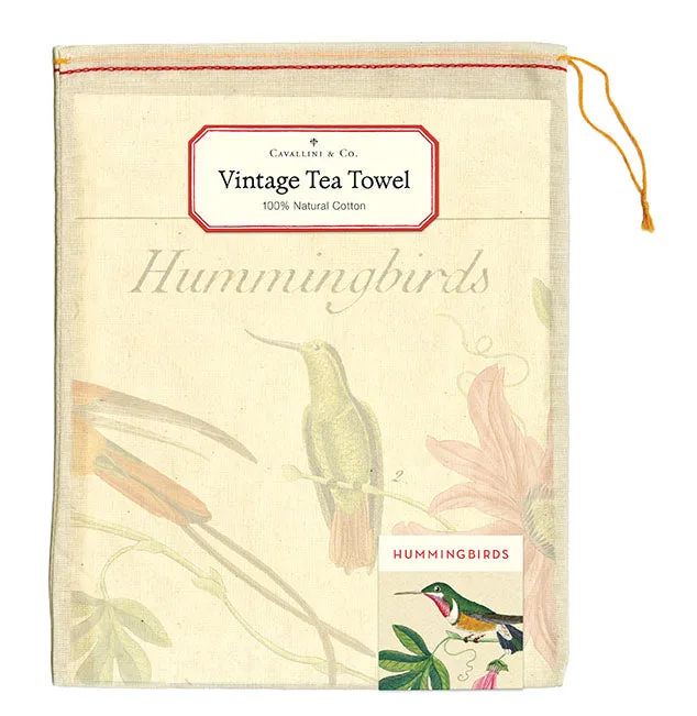 Cavallini & Co. Hummingbirds Cotton Tea Towel