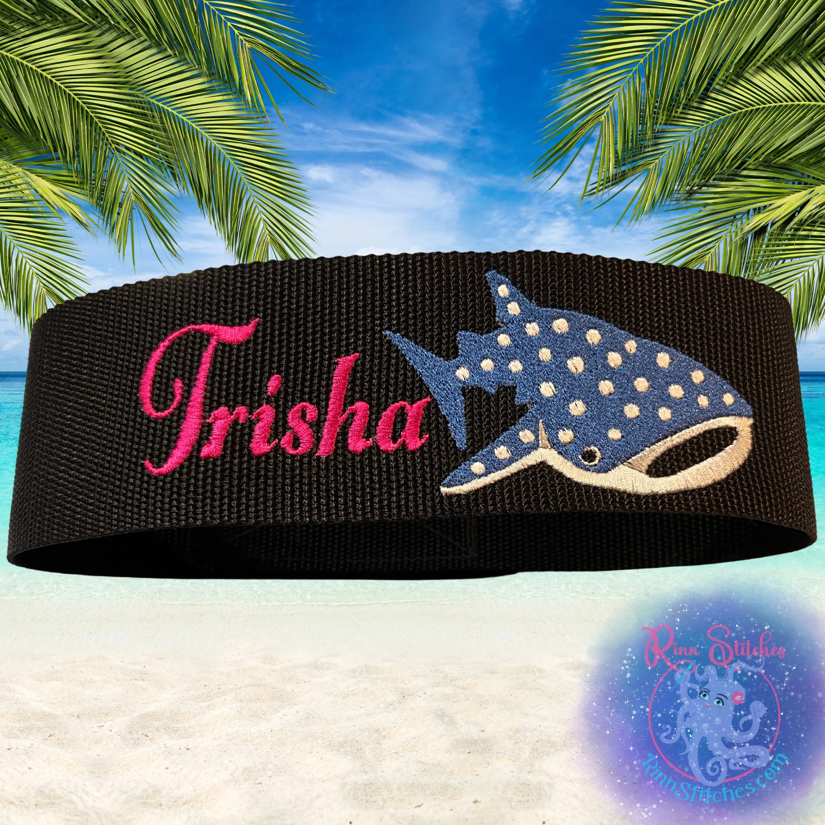 Cute Whale Shark Personalized Scuba Tank Band