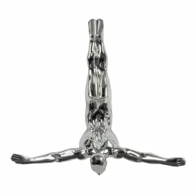 Diver Wall Decor Sculpture //11" Chrome