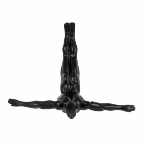 Diver Wall Decor Sculpture // 22" Matte Black
