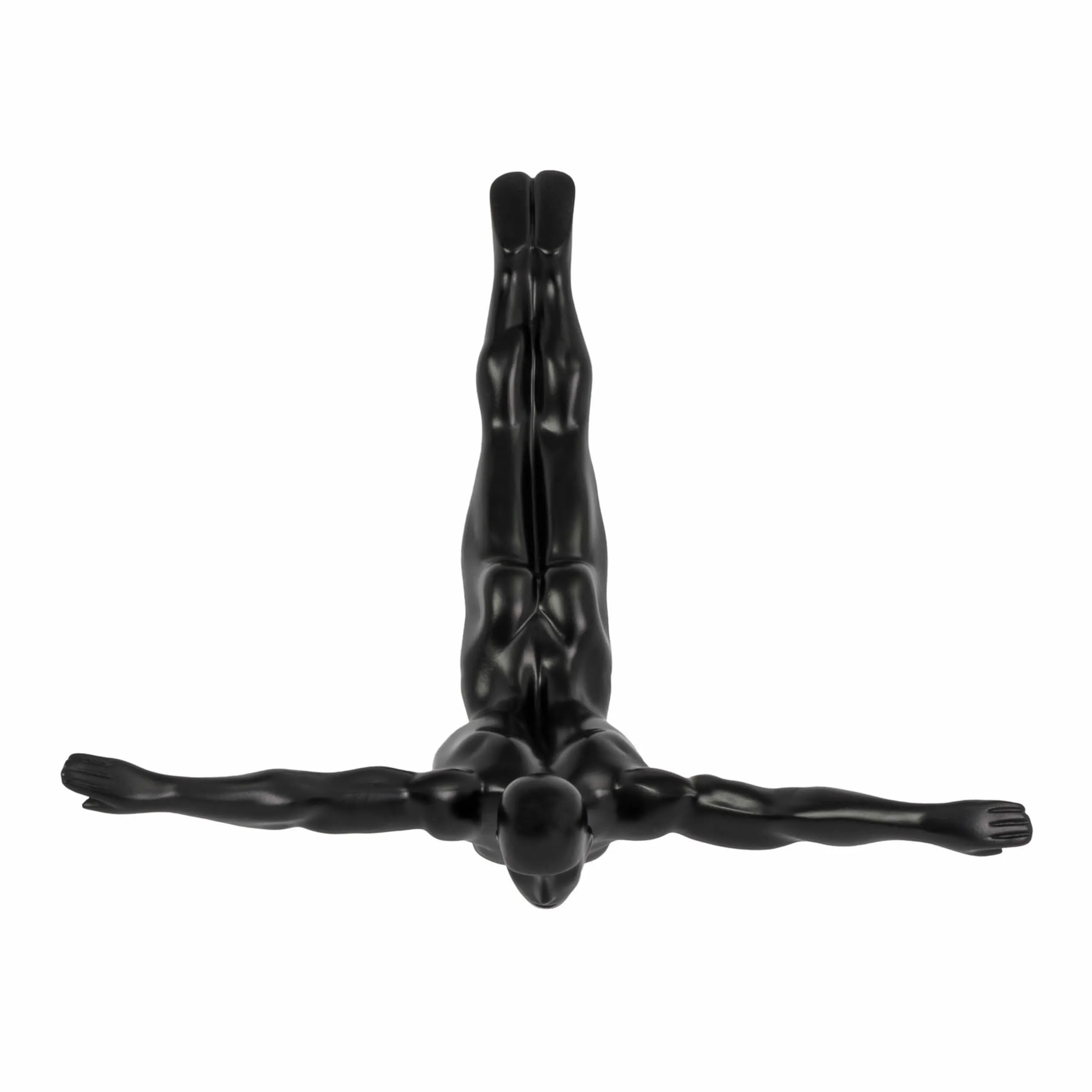 Diver Wall Decor Sculpture // 22" Matte Black