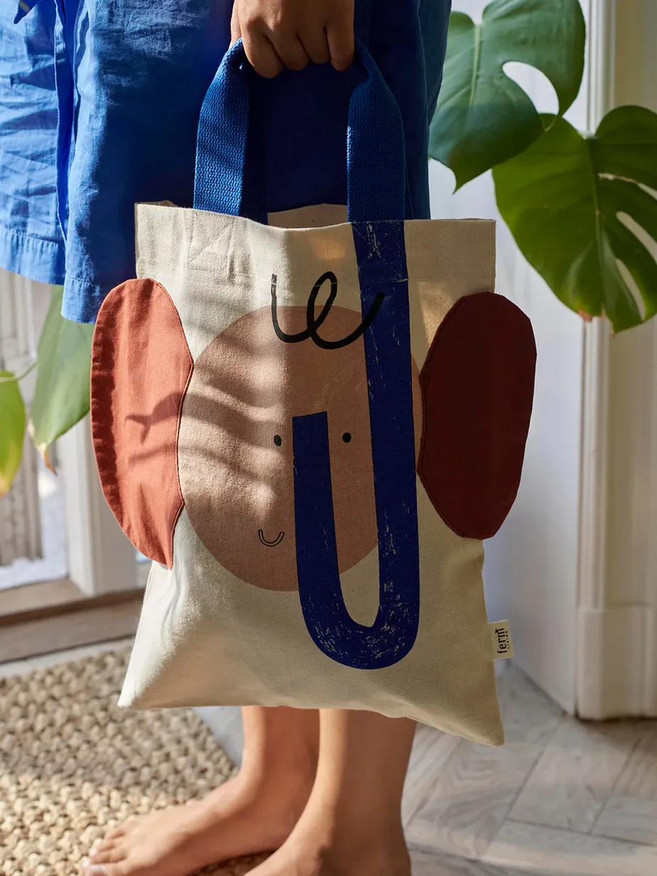 Ferm Living Kids Elephant Tote Bag
