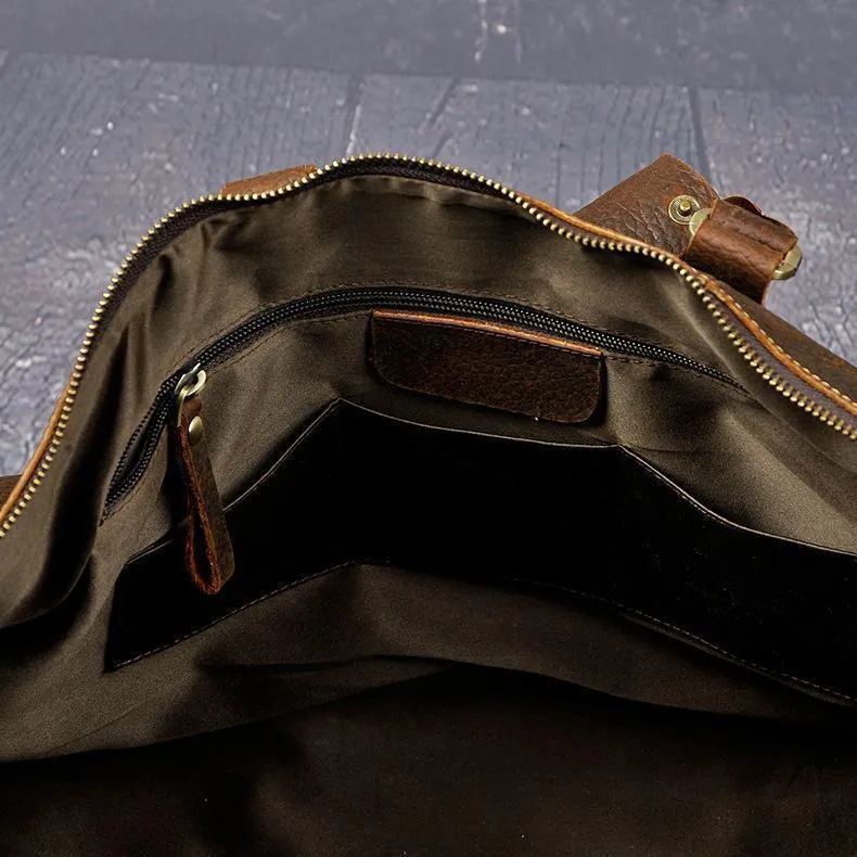 Genuine Leather Mens Vintage Leather Duffle Bag