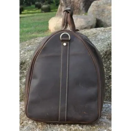 Genuine Leather Mens Vintage Leather Duffle Bag