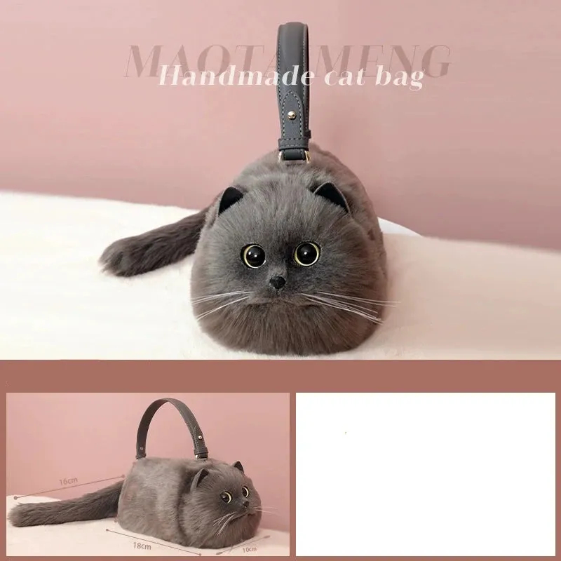 Handmade Cat Doll Bag for Girls