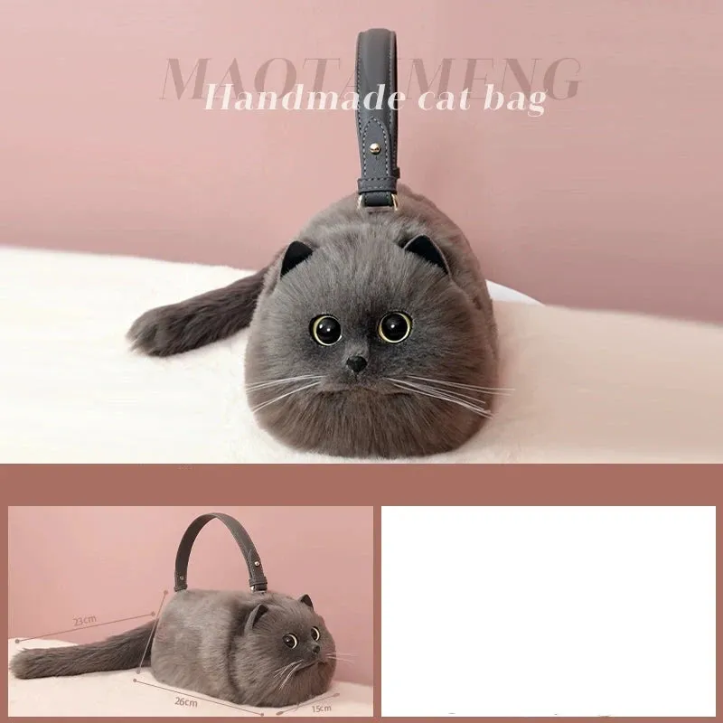 Handmade Cat Doll Bag for Girls