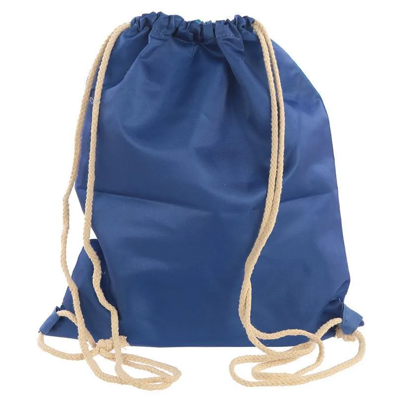 Handy Cotton Drawstring PE Gym School Bag - Mermaid Slogan