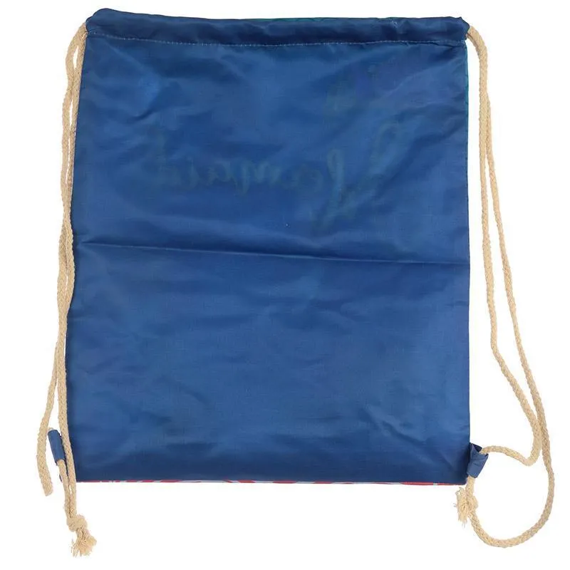 Handy Cotton Drawstring PE Gym School Bag - Mermaid Slogan