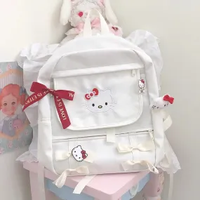 Kawaii Bow Kitty Backpack Bag