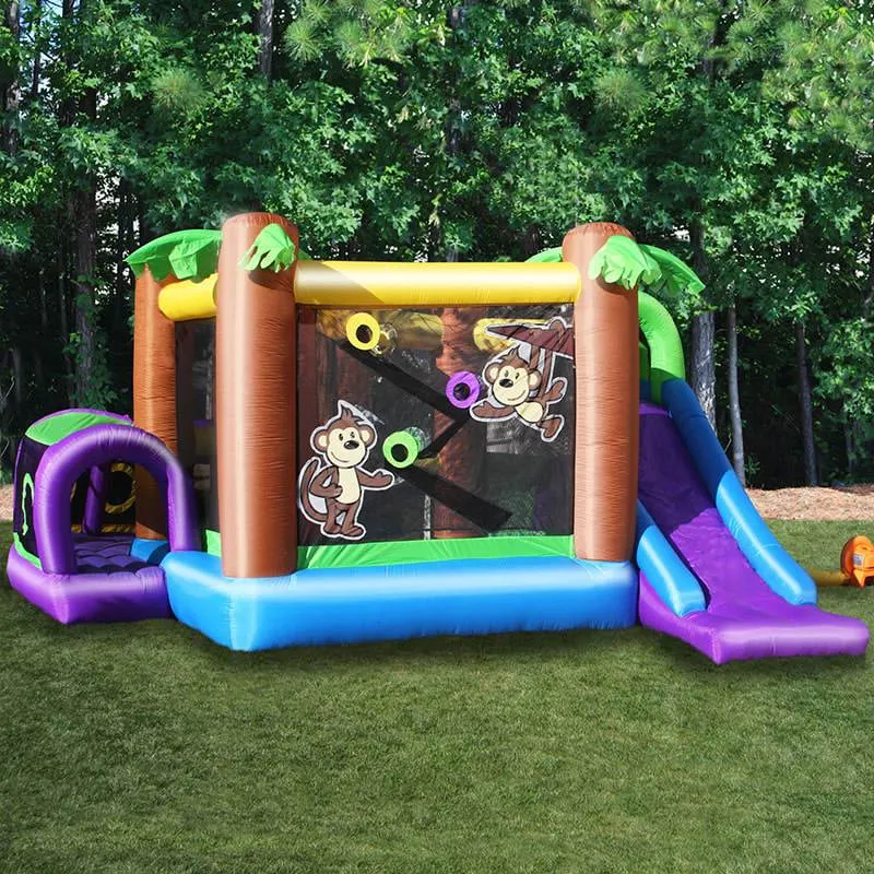 KidWise Monkey Explorer Jumper - Inflatable Bounce House