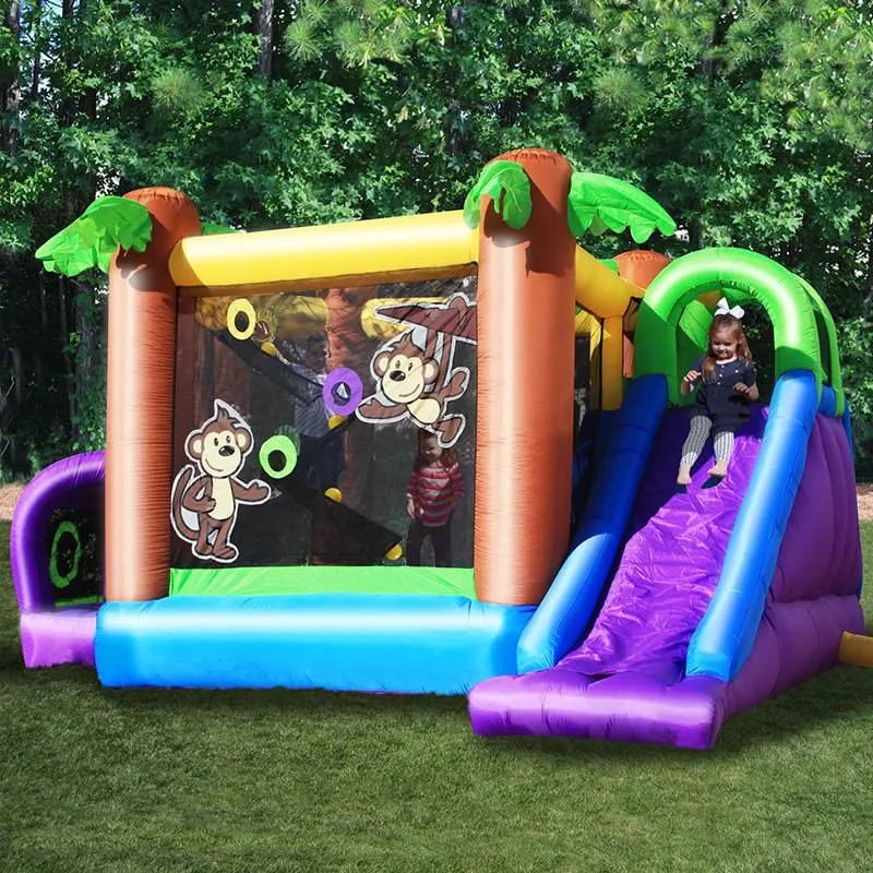 KidWise Monkey Explorer Jumper - Inflatable Bounce House