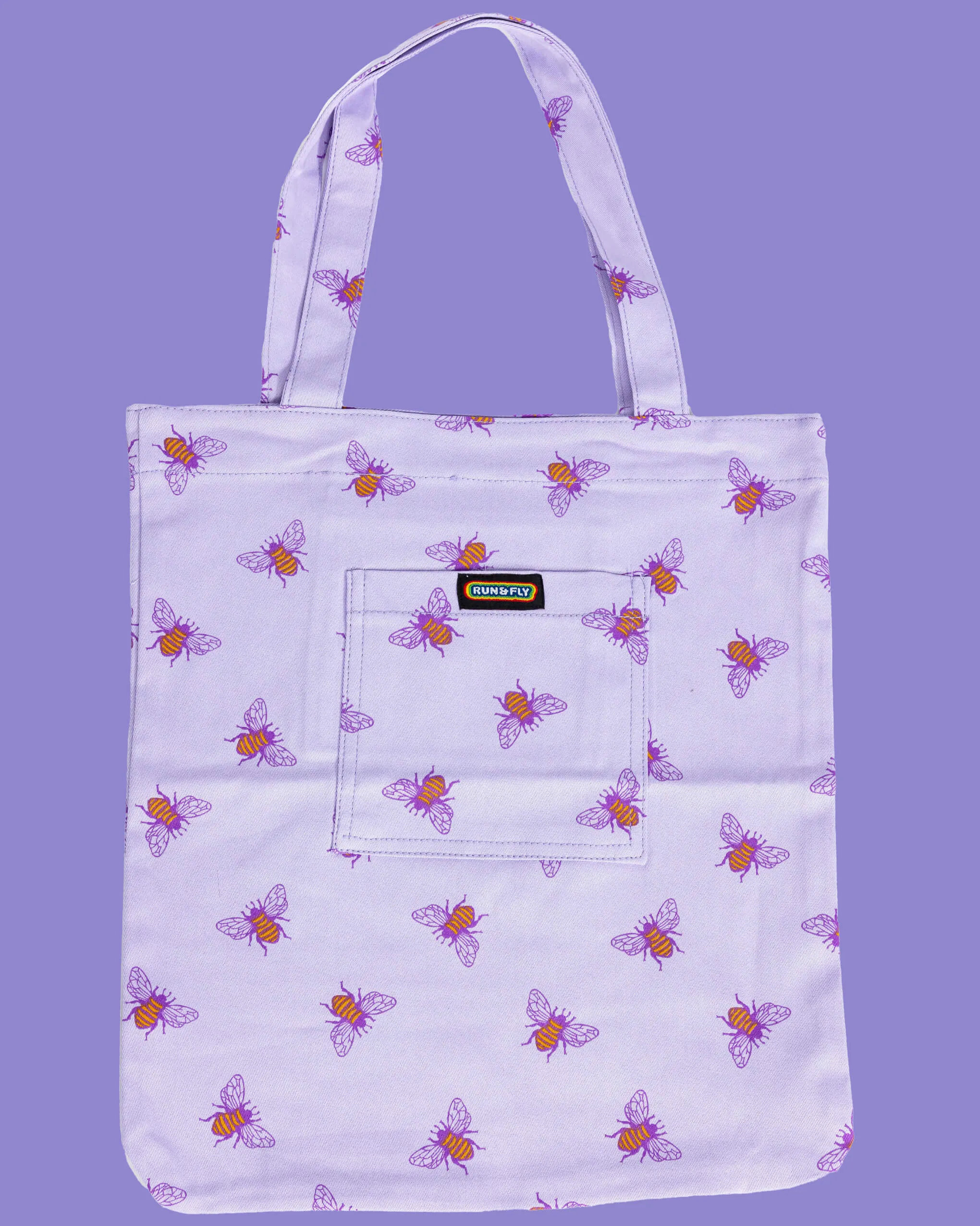Lavender Bees Tote Bag