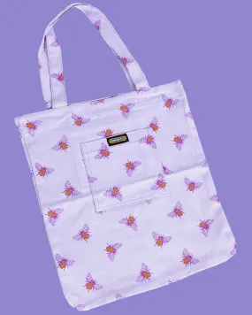 Lavender Bees Tote Bag