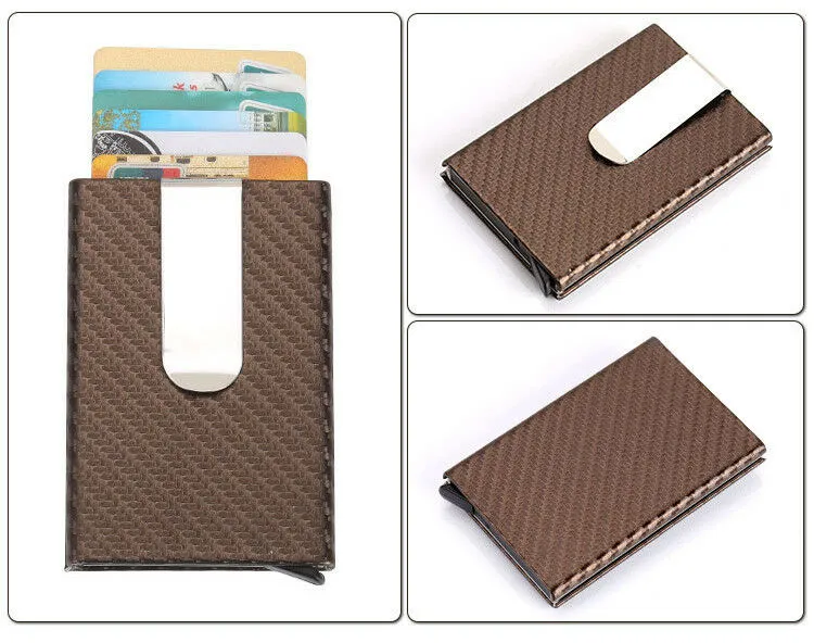Metal Wallet money Clip for credit cards RFID Blocker   Smart Multi Tool