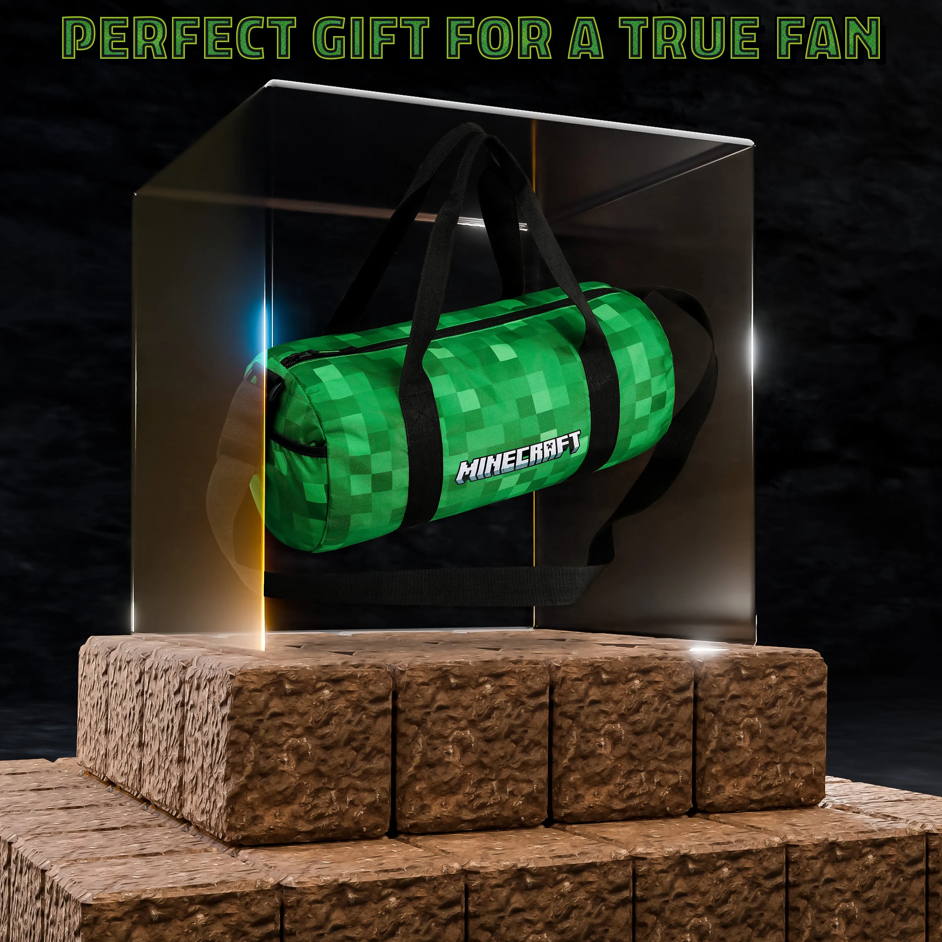Minecraft Gym Bag for Kids, Boys Duffle Bag Large Holdall