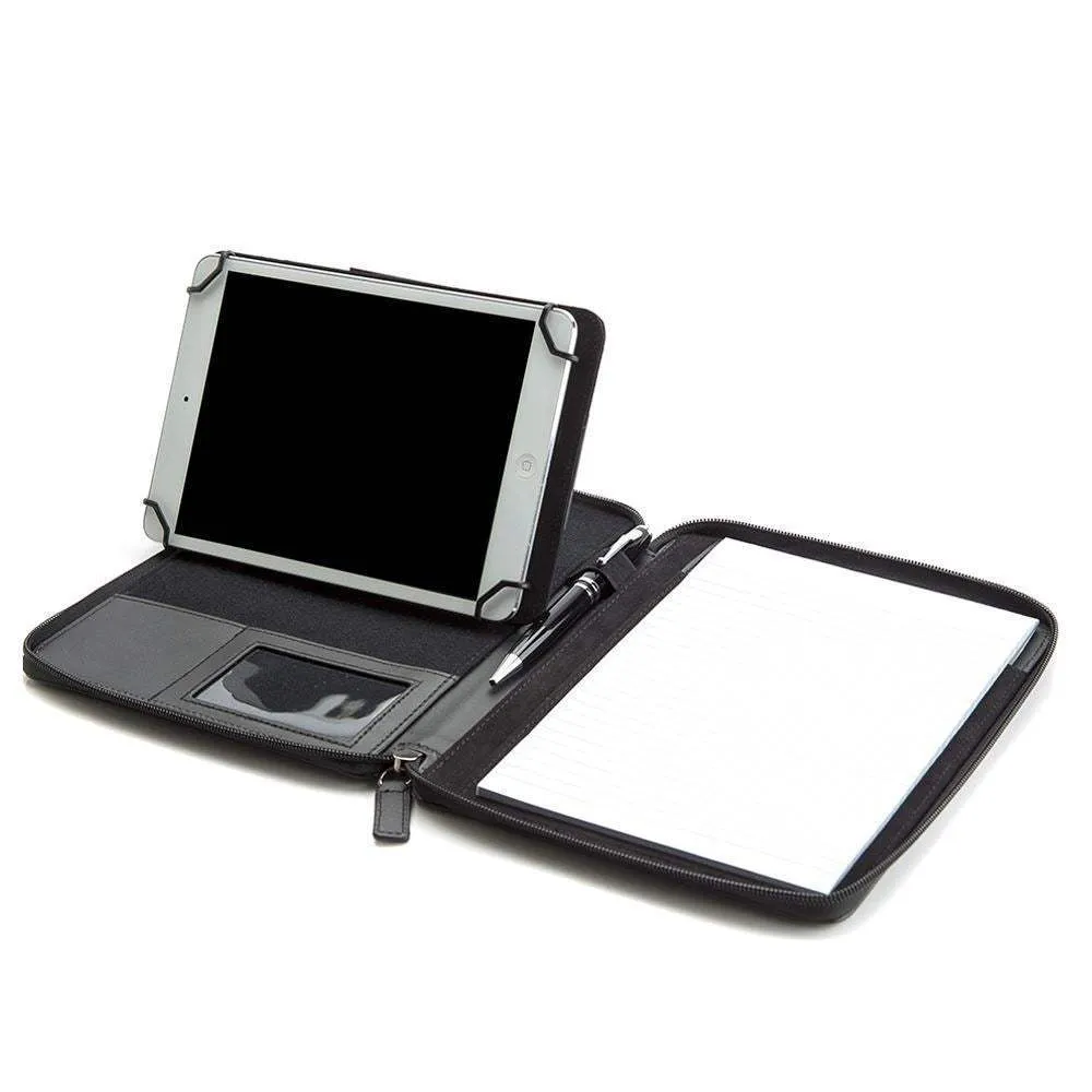 Mini Zipped Adjustable Tablet Holder with a Multi Position Tablet Stand
