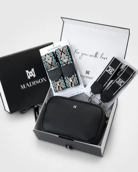 Monica "Wear it 3 Ways" Giftbox - Aztec, Monogram Stripe & Matching Bag Strap