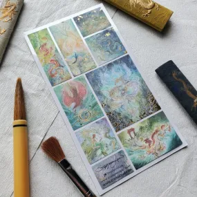 Mythical Water Dragons Sticker Sheet