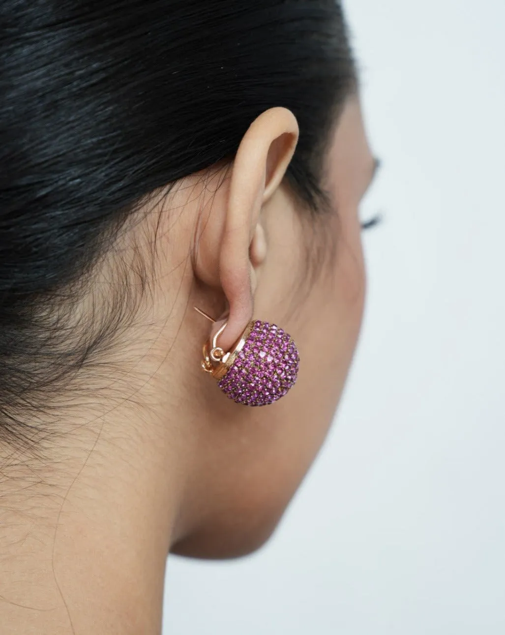 Nano Aurora Studs In Hot Pink