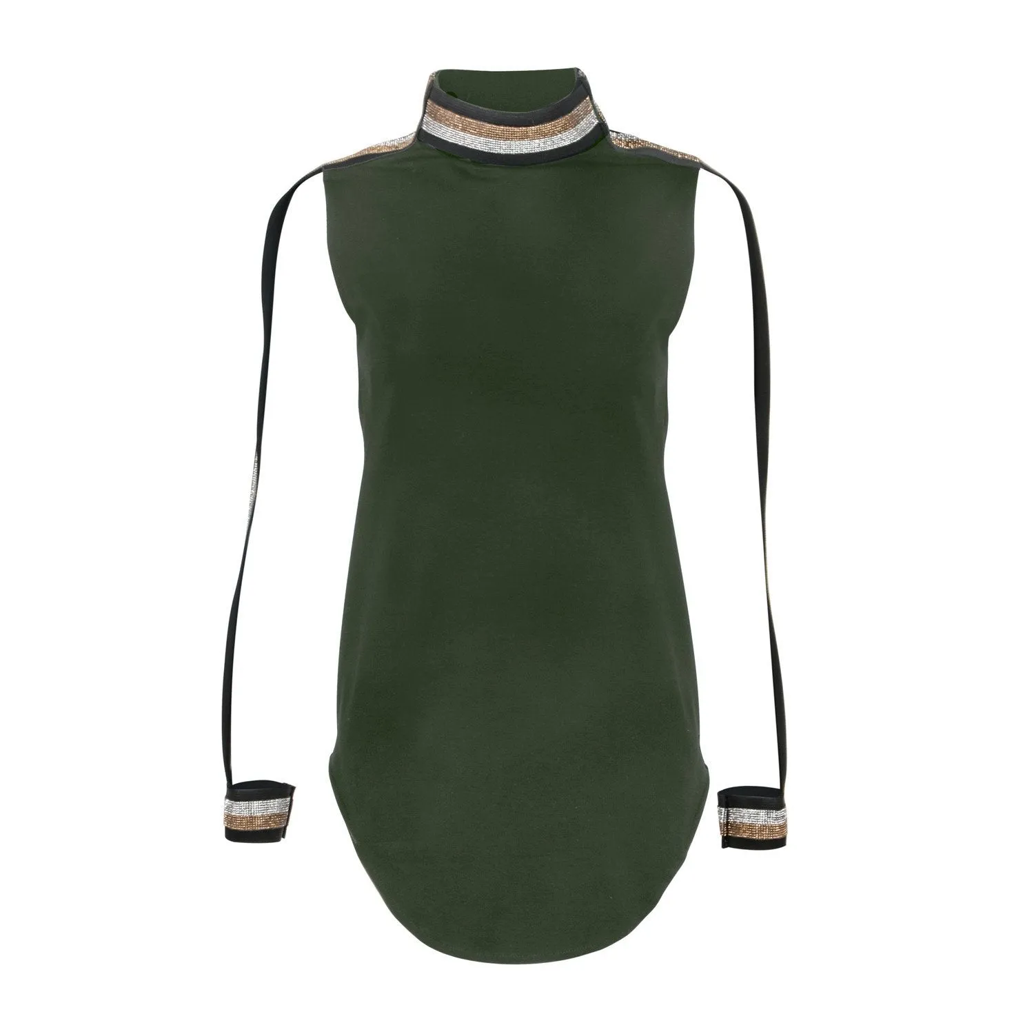 NAPA STRAPPED CRYSTAL SLEEVE TOP