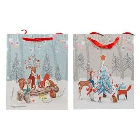 Paper Trendz Woodland Christmas Gift Bag - Large