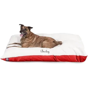 Poly/Cotton Sherpa Pillow Dog Bed - Personalized