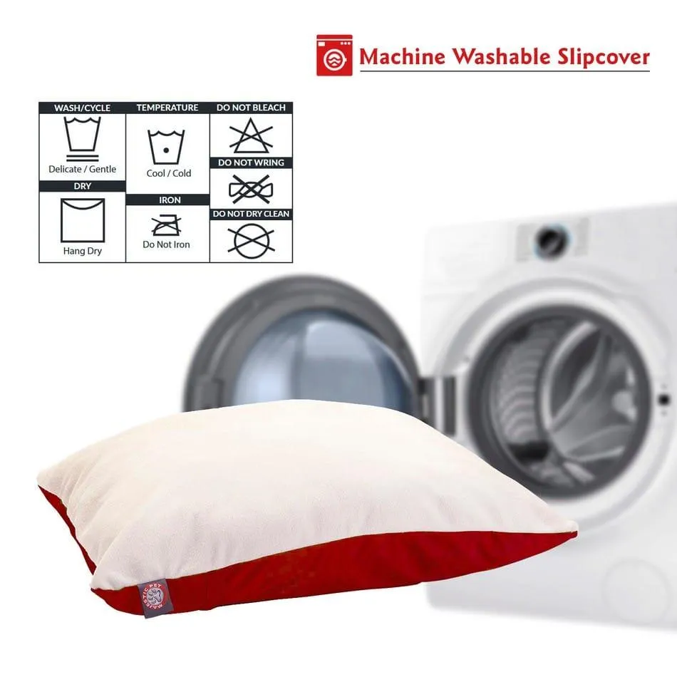 Poly/Cotton Sherpa Pillow Dog Bed - Personalized