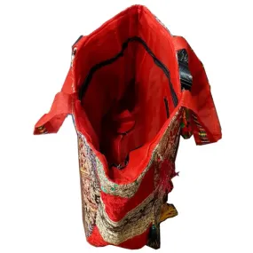 Rajisthani Jaipuri Handicraft Womens Huge Patch Work and Embroidered A Real Banjara Bag (Multicolour)