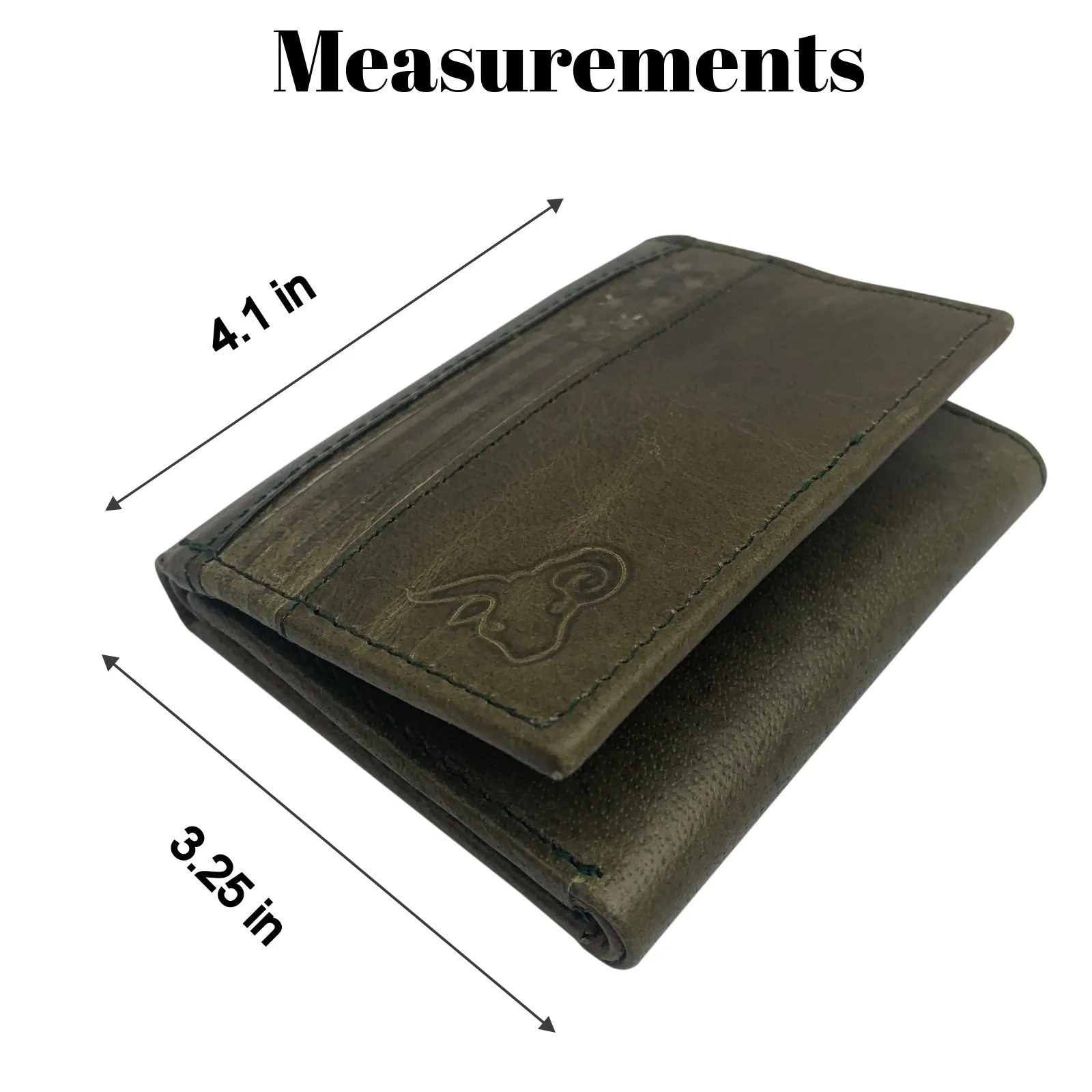 RFID Genuine Leather Slim Mens Trifold Wallet With ID Window Front Pocket USA Series Wallet Gift Box