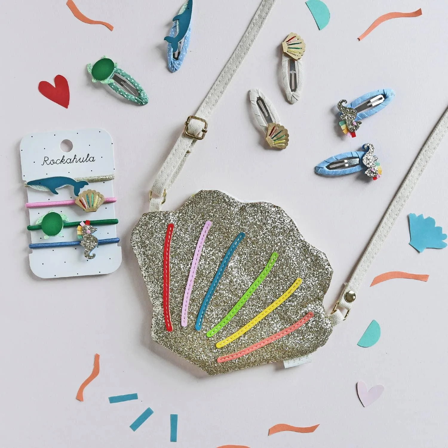 Rockahula Kids - Rainbow Shell Glitter Bag