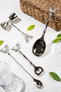 Saarang Bar Set | Lead-free Brass | Set of 4 | Gift Set | Silver Bar Set
