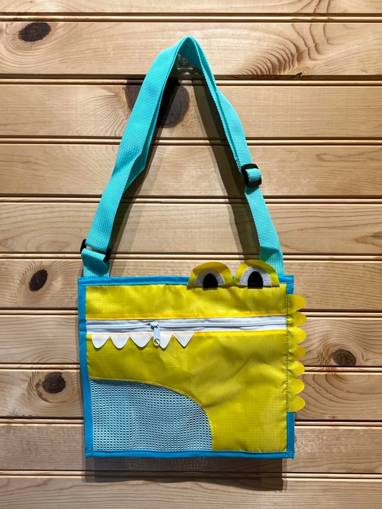 Seashell Bag - Gator - Yellow / Teal Mesh