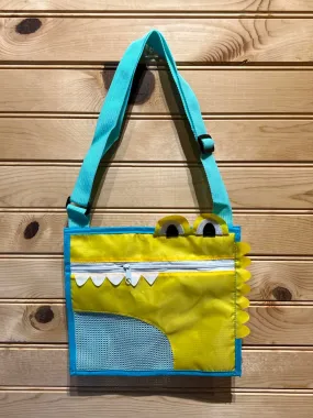 Seashell Bag - Gator - Yellow / Teal Mesh