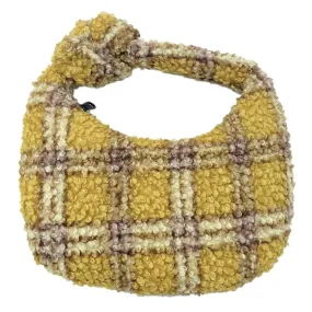 Sherpa Handbag Yellow Plaid Print