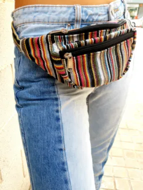 Striped Belt Bag