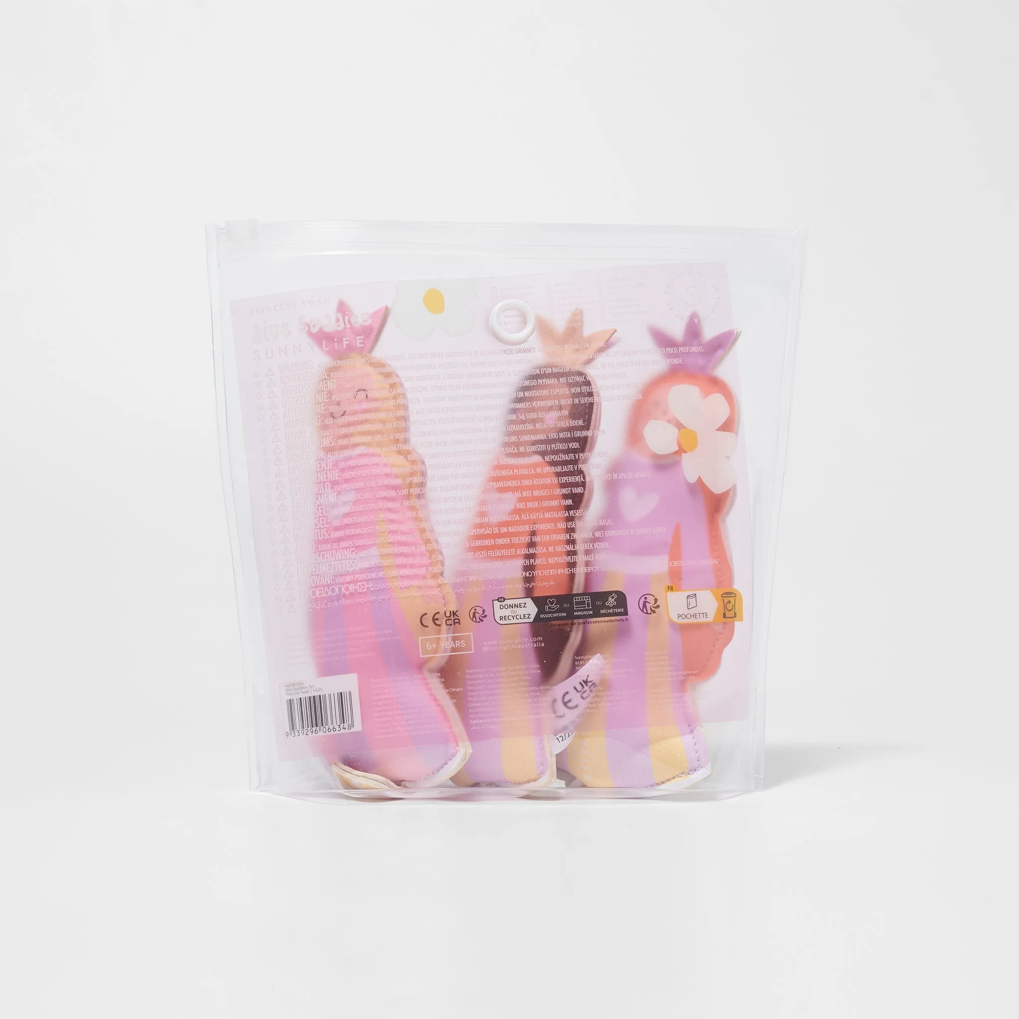 SUNNYLiFE Dive Buddies Set Princess Swan Multi Set of 3