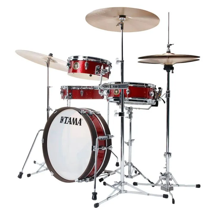 Tama LJK48PBRM Club-JAM Pancake 4pc Shell Kit, 10, 13, 18, 12s, Burnt Red Mist