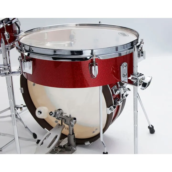 Tama LJK48PBRM Club-JAM Pancake 4pc Shell Kit, 10, 13, 18, 12s, Burnt Red Mist